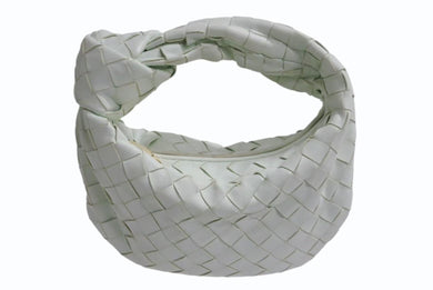 BOTTEGA VENETA ボッテガヴェネタ ミニ ジョディ ハンドバッグ A00137108K イントレチャート パステルグリーン 美品 中古 4b002340