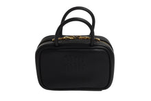 画像をギャラリービューアに読み込む, 極美品 MIU MIU ミュウミュウ ボー レザー マイクロバッグ ハンドバッグ 5NR036 カーフ ブラック ゴールド金具 中古 4b002342