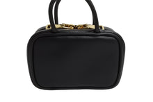 画像をギャラリービューアに読み込む, 極美品 MIU MIU ミュウミュウ ボー レザー マイクロバッグ ハンドバッグ 5NR036 カーフ ブラック ゴールド金具 中古 4b002342