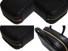 画像をギャラリービューアに読み込む, 極美品 MIU MIU ミュウミュウ ボー レザー マイクロバッグ ハンドバッグ 5NR036 カーフ ブラック ゴールド金具 中古 4b002342