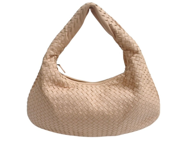 BOTTEGAVENETA ボッテガヴェネタ イントレチャート ホーボー ワンショルダーバッグ 189227 レザー ピンク 鞄 肩掛け 美品 中古 4b002373