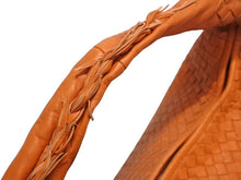 画像をギャラリービューアに読み込む, BOTTEGA VENETA ボッテガヴェネタ イントレチャート ホーボー ワンショルダーバッグ 115654 レザー オレンジ 良品 中古 4b002379
