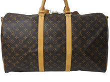 画像をギャラリービューアに読み込む, LOUIS VUITTON ルイヴィトン キーポル バンドリエール 50 モノグラムキャンバス M41416 ボストンバッグ 中古 4b002404