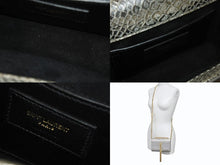 画像をギャラリービューアに読み込む, SAINT LAURENT サンローラン ケイト タッセル スモール ショルダーバッグ パイソン柄 シルバー ゴールド金具 美品 中古 4b002447