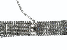 画像をギャラリービューアに読み込む, DOLCE&amp;GABBANA ドルチェアンドガッバーナ ベラインストーン ベルト チョーカー セット 04A1AW8 シルバー クリア メタル 美品 中古 4b002490