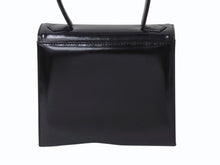 画像をギャラリービューアに読み込む, 極美品 YVES SAINT LAURENT イヴサンローラン ハンドバッグ トップハンドル カーフレザー ブラック ロゴ金具 シルバー金具 中古 4b002576