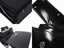 画像をギャラリービューアに読み込む, 極美品 YVES SAINT LAURENT イヴサンローラン ハンドバッグ トップハンドル カーフレザー ブラック ロゴ金具 シルバー金具 中古 4b002576