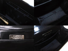 画像をギャラリービューアに読み込む, 極美品 YVES SAINT LAURENT イヴサンローラン ハンドバッグ トップハンドル カーフレザー ブラック ロゴ金具 シルバー金具 中古 4b002576