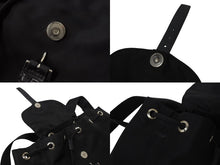 画像をギャラリービューアに読み込む, PRADA プラダ リュック デイパック バックパック 三角ロゴ トライアングルロゴ ブラック ナイロン 美品 中古 4b002647