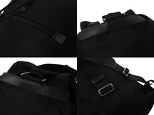 画像をギャラリービューアに読み込む, PRADA プラダ リュック デイパック バックパック 三角ロゴ トライアングルロゴ ブラック ナイロン 美品 中古 4b002647