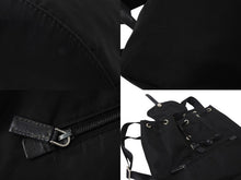 画像をギャラリービューアに読み込む, PRADA プラダ リュック デイパック バックパック 三角ロゴ トライアングルロゴ ブラック ナイロン 美品 中古 4b002647