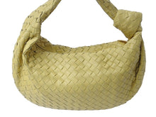 画像をギャラリービューアに読み込む, BOTTEGA VENETA ボッテガヴェネタ ザ ジョディ ラージ ソフトクラッチ型 ワンショルダーバッグ B08969138W イエロー 美品 中古 4b002689