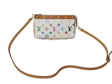 LOUIS VUITTON ルイヴィトン ポシェット アクセソワール アクセサリーポーチ M92649 モノグラム マルチカラー 村上隆 美品 中古 4b002694