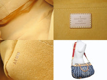 画像をギャラリービューアに読み込む, 極美品 LOUIS VUITTON ルイヴィトン モノグラムデニム カバレイエGM 2way ショルダーバッグ ブルー ゴールド金具 M95336 中古 4b002695