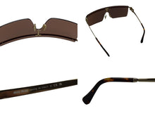 画像をギャラリービューアに読み込む, 極美品 MIUMIU ミュウミュウ キャットアイ サングラス アイウェア ZVN-70D イタリア製 メタル ブラウン ゴールド金具 中古 4b002717