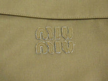 画像をギャラリービューアに読み込む, MIUMIU ミュウミュウ ウールミニスカート MG2124 サイズ36 ギャバジン バックロゴパッチ ブラウン 24SS 美品 中古 4b002803