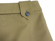 画像をギャラリービューアに読み込む, MIUMIU ミュウミュウ ウールミニスカート MG2124 サイズ36 ギャバジン バックロゴパッチ ブラウン 24SS 美品 中古 4b002803