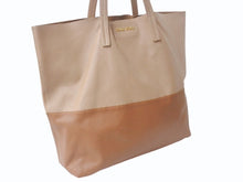 画像をギャラリービューアに読み込む, MIUMIU ミュウミュウ トートバッグ ハンドバッグ バイカラー レザー ブラウン ライトブラウン ゴールド金具 美品 中古 4b002851