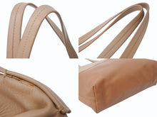 画像をギャラリービューアに読み込む, MIUMIU ミュウミュウ トートバッグ ハンドバッグ バイカラー レザー ブラウン ライトブラウン ゴールド金具 美品 中古 4b002851