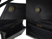 画像をギャラリービューアに読み込む, YVES SAINT LAURENT イヴサンローラン ショルダーバッグ YSL カサンドラロゴ レザー ブラック ゴールド金具 美品 中古 4b002852