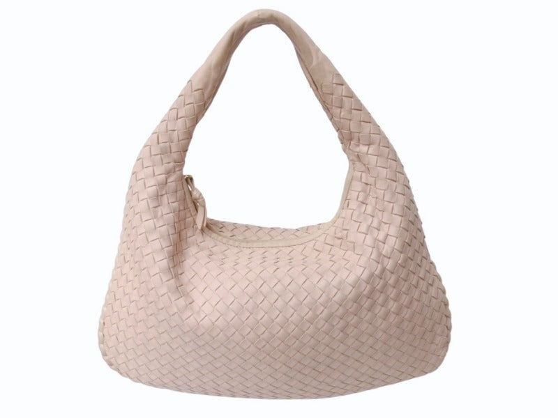 BOTTEGAVENETA ボッテガヴェネタ イントレチャート ミディアムヴェネタバッグ ショルダーバッグ ベージュ レザー 良品 中古 4b002862