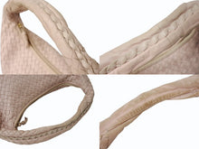 画像をギャラリービューアに読み込む, BOTTEGAVENETA ボッテガヴェネタ イントレチャート ミディアムヴェネタバッグ ショルダーバッグ ベージュ レザー 良品 中古 4b002862