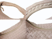 画像をギャラリービューアに読み込む, BOTTEGAVENETA ボッテガヴェネタ イントレチャート ミディアムヴェネタバッグ ショルダーバッグ ベージュ レザー 良品 中古 4b002862