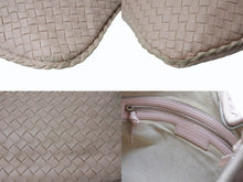 画像をギャラリービューアに読み込む, BOTTEGAVENETA ボッテガヴェネタ イントレチャート ミディアムヴェネタバッグ ショルダーバッグ ベージュ レザー 良品 中古 4b002862