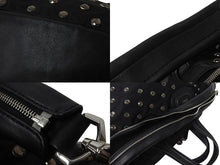 画像をギャラリービューアに読み込む, Givenchy ジバンシー ショルダーバッグ ハンドバッグ スワロフスキー ナイチンゲール 2WAY レザー ナイロン ブラック シルバー金具 美品 中古 4b002863