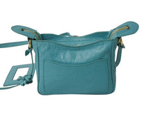 画像をギャラリービューアに読み込む, BALENCIAGA バレンシアガ ショルダーバッグ ザシティ ミニ 319722-4605 ブルー ミント レザー 美品 中古 4b002866