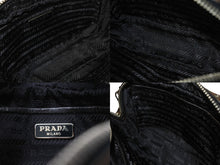 画像をギャラリービューアに読み込む, PRADA プラダ ビジュー ロゴ レザー ミニ ショルダーバッグ ブラウン ハトメ ラインストーン スタッズ シルバー金具 美品 中古 4b002867