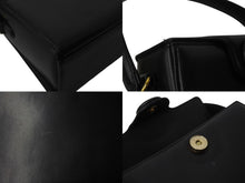 画像をギャラリービューアに読み込む, Givenchy ジバンシー ミニハンドバッグ フォーマルバッグ 4Gロゴ 付け替えロゴ付き カーフ レザー ブラック ゴールド金具 美品 中古 4b002869