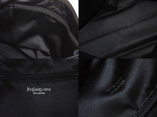 画像をギャラリービューアに読み込む, YVES SAINT LAURENT イヴサンローラン カハラ トートバッグ キャンバス レザー ブラック シルバー金具 美品 中古 4b002889