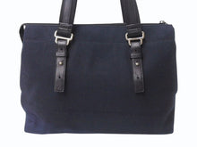 画像をギャラリービューアに読み込む, YVES SAINT LAURENT イヴサンローラン カハラ トートバッグ キャンバス レザー ブラック シルバー金具 美品 中古 4b002889