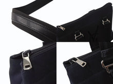 画像をギャラリービューアに読み込む, YVES SAINT LAURENT イヴサンローラン カハラ トートバッグ キャンバス レザー ブラック シルバー金具 美品 中古 4b002889