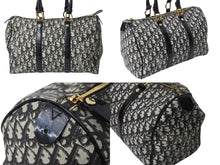 画像をギャラリービューアに読み込む, Christian Dior クリスチャンディオール ハンドバッグ BO C 0071 トロッター柄 スピーディ35型 ブラック ガリアーノ期 美品 中古 4b002890