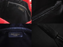 画像をギャラリービューアに読み込む, YVES SAINT LAURENT イヴサンローラン YSLロゴ リヴゴーシュカハラトート ハンドバッグ 121631 ワインレッド 美品 中古 4b002898