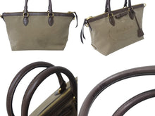 画像をギャラリービューアに読み込む, PRADA プラダ ロゴジャガード トートバッグ ハンドバッグ 1BA104 トライアングルロゴ カーキベージュ ブラック 美品 中古 4b002984