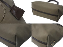 画像をギャラリービューアに読み込む, PRADA プラダ ロゴジャガード トートバッグ ハンドバッグ 1BA104 トライアングルロゴ カーキベージュ ブラック 美品 中古 4b002984