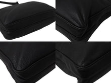 画像をギャラリービューアに読み込む, PRADA プラダ ショルダーバッグ クロスボディバッグ トライアングルロゴ VA1034 レザー ブラック シルバー金具 美品 中古 4b002989