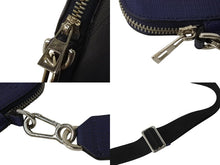 画像をギャラリービューアに読み込む, 極美品 LOEWE ロエベ ショルダーバッグ メッセンジャーバッグ ゴヤレポーター 316.60.P63 カーフ アナグラム ブルー シルバー金具 中古 4b002994