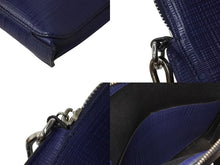 画像をギャラリービューアに読み込む, 極美品 LOEWE ロエベ ショルダーバッグ メッセンジャーバッグ ゴヤレポーター 316.60.P63 カーフ アナグラム ブルー シルバー金具 中古 4b002994