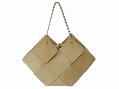 BOTTEGAVENETA ボッテガヴェネタ ハンドバッグ ショルダーバッグ 2way イントレチャート ナッパレザー ケーンシュガー 美品 中古 4b002999