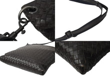 画像をギャラリービューアに読み込む, BOTTEGAVENETA ボッテガヴェネタ イントレチャート ショルダーバッグ ブラウン レザー 美品 中古 4b003034