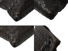 画像をギャラリービューアに読み込む, BOTTEGAVENETA ボッテガヴェネタ イントレチャート ショルダーバッグ ブラウン レザー 美品 中古 4b003034