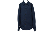 画像をギャラリービューアに読み込む, BOTTEGA VENETA ボッテガヴェネタ コットン シャツ ジャケット ネイビー マチューブレイジー 2023年 735899 サイズ50 美品 中古 4b003168