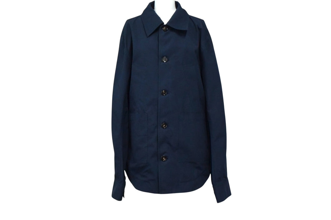 BOTTEGA VENETA ボッテガヴェネタ コットン シャツ ジャケット ネイビー マチューブレイジー 2023年 735899 サイズ50 美品 中古 4b003168