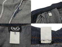 画像をギャラリービューアに読み込む, DOLCE&amp;GABBANA ドルチェアンドガッバーナ 2004AW レーシング レザー デニム ジャケット ブルー アウター サイズ34/48 美品 中古 4b003169
