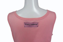 画像をギャラリービューアに読み込む, 極美品 DOLCE&amp;GABBANA ドルチェアンドガッバーナ タンクトップ F8H47T サイズ36 ALL THE LOVERS プリント ピンク 中古 4b003173