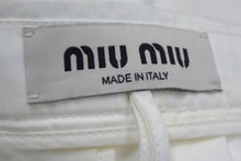画像をギャラリービューアに読み込む, MIU MIU ミュウミュウ ポプリンスカート MG1808 11KY サイズ40 プリーツ ホワイト レッド ブラック 22FW 美品 中古 4b003177